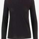 Maglia in cotone semi trasparente VR60783189 001BLK VINCE 