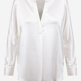 CAMICIA IN SETA CON SCOLLO A V VR84511926 137OWT VINCE 