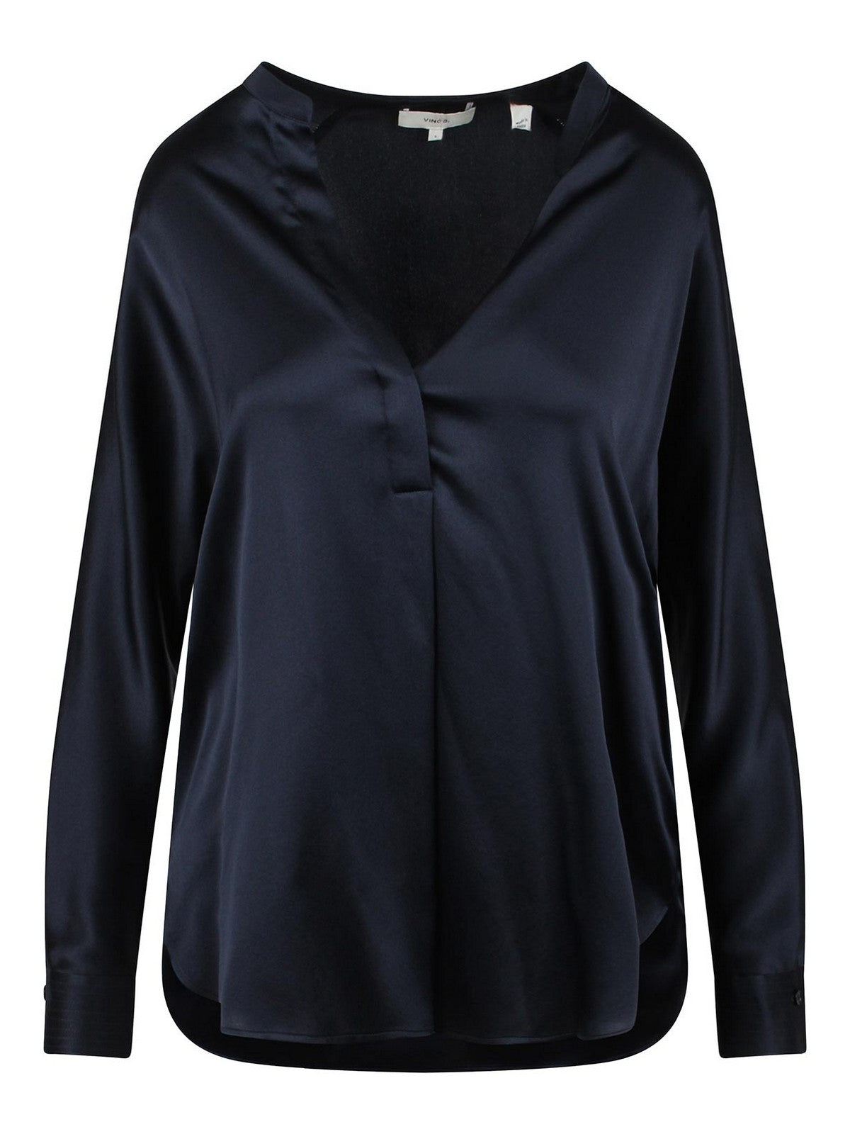 CAMICIA IN SETA CON SCOLLO A V VR84511926 403CBL VINCE 