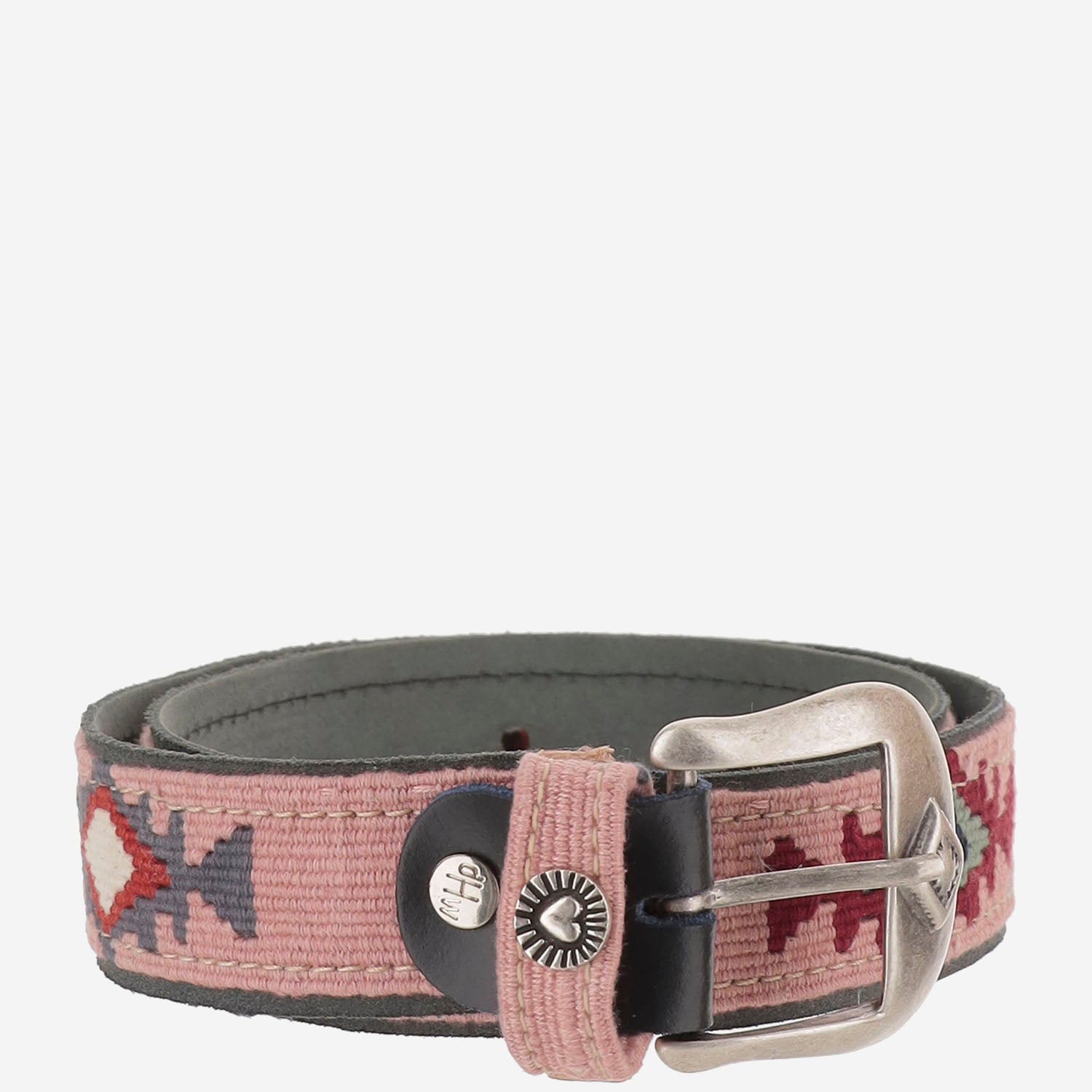 CINTURA IN PELLE E TESSUTO AZTECA LTPINK WAITZ 