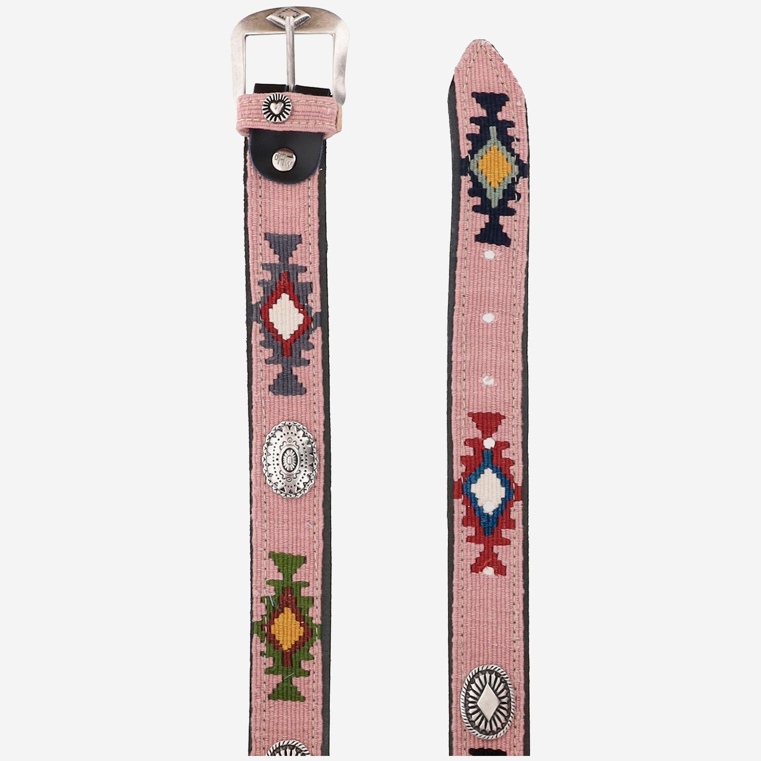 CINTURA IN PELLE E TESSUTO AZTECA LTPINK WAITZ 