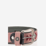 CINTURA IN PELLE E TESSUTO AZTECA LTPINK WAITZ 