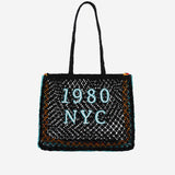 BORSA SHOPPING ULYSS IN RAFIA ULYSS NOIR WILD 