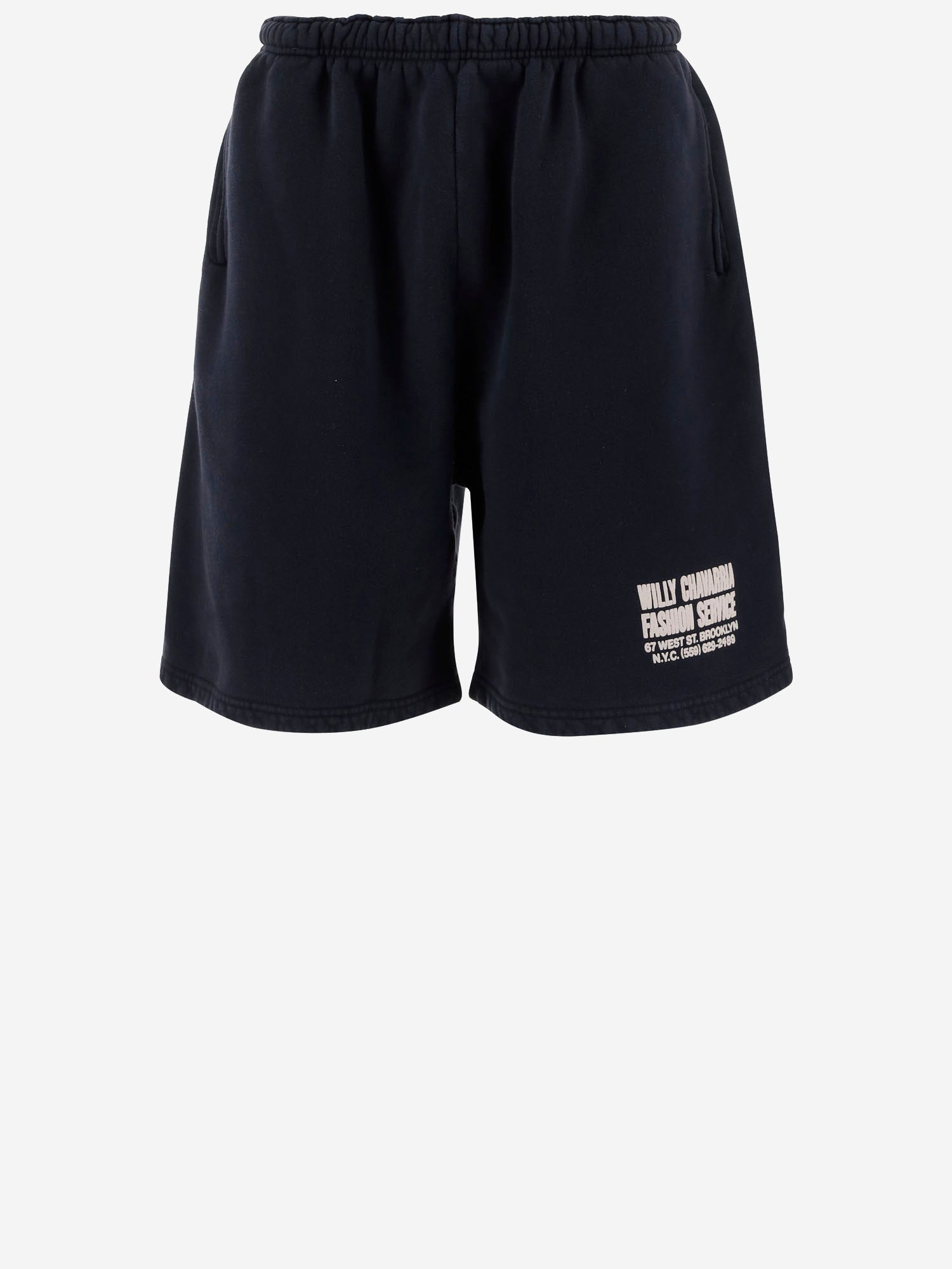 PANTALONI CORTI IN COTONE CON LOGO WCJSY0182 014 WILLY CHAVARRIA 