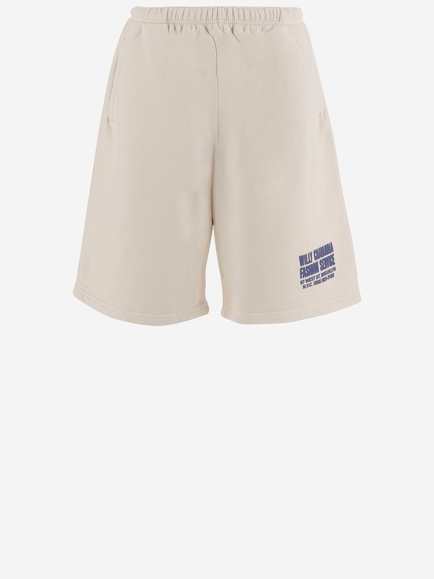 PANTALONI CORTI IN COTONE CON LOGO WCJSY0182 065 WILLY CHAVARRIA 