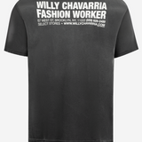 T-SHIRT IN COTONE CON LOGO WCJSY0196 001 WILLY CHAVARRIA 