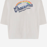 T-SHIRT IN COTONE CON STAMPA ARCOBALENO WCJSY0207 000 WILLY CHAVARRIA 