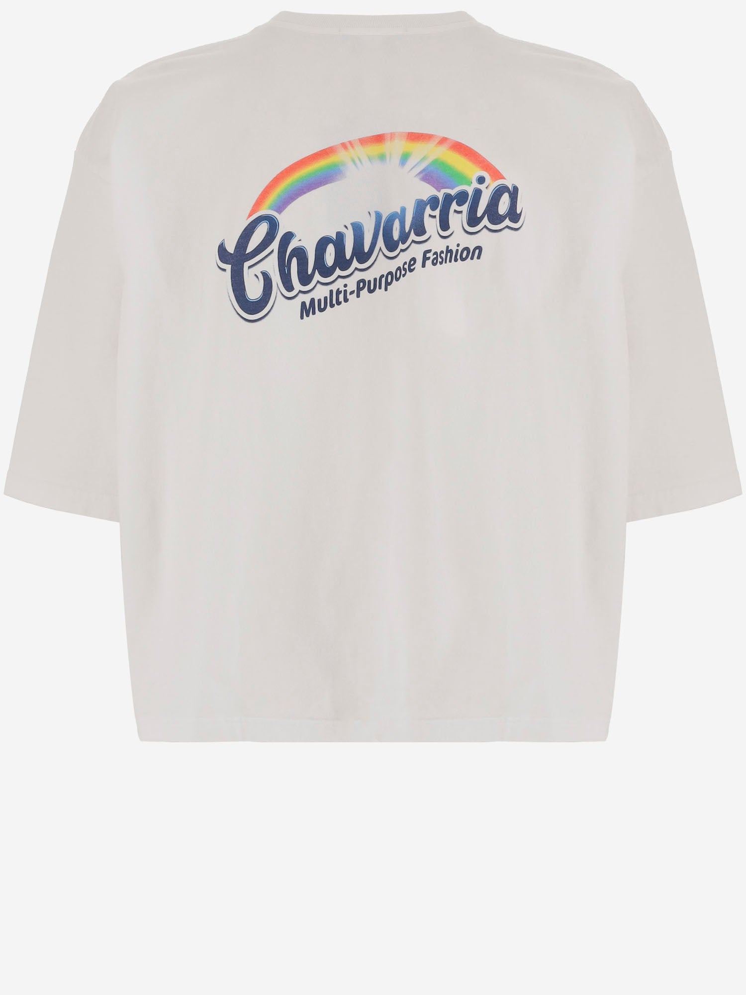 T-SHIRT IN COTONE CON STAMPA ARCOBALENO WCJSY0207 000 WILLY CHAVARRIA 