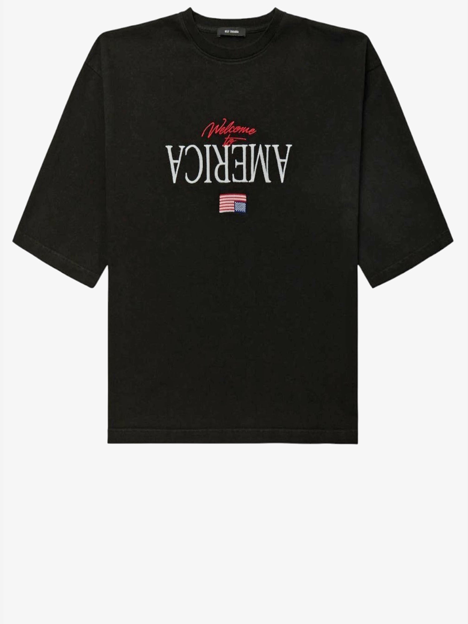 T-SHIRT IN COTONE CON RICAMO FRONTALE WCJSY0220 001 WILLY CHAVARRIA 