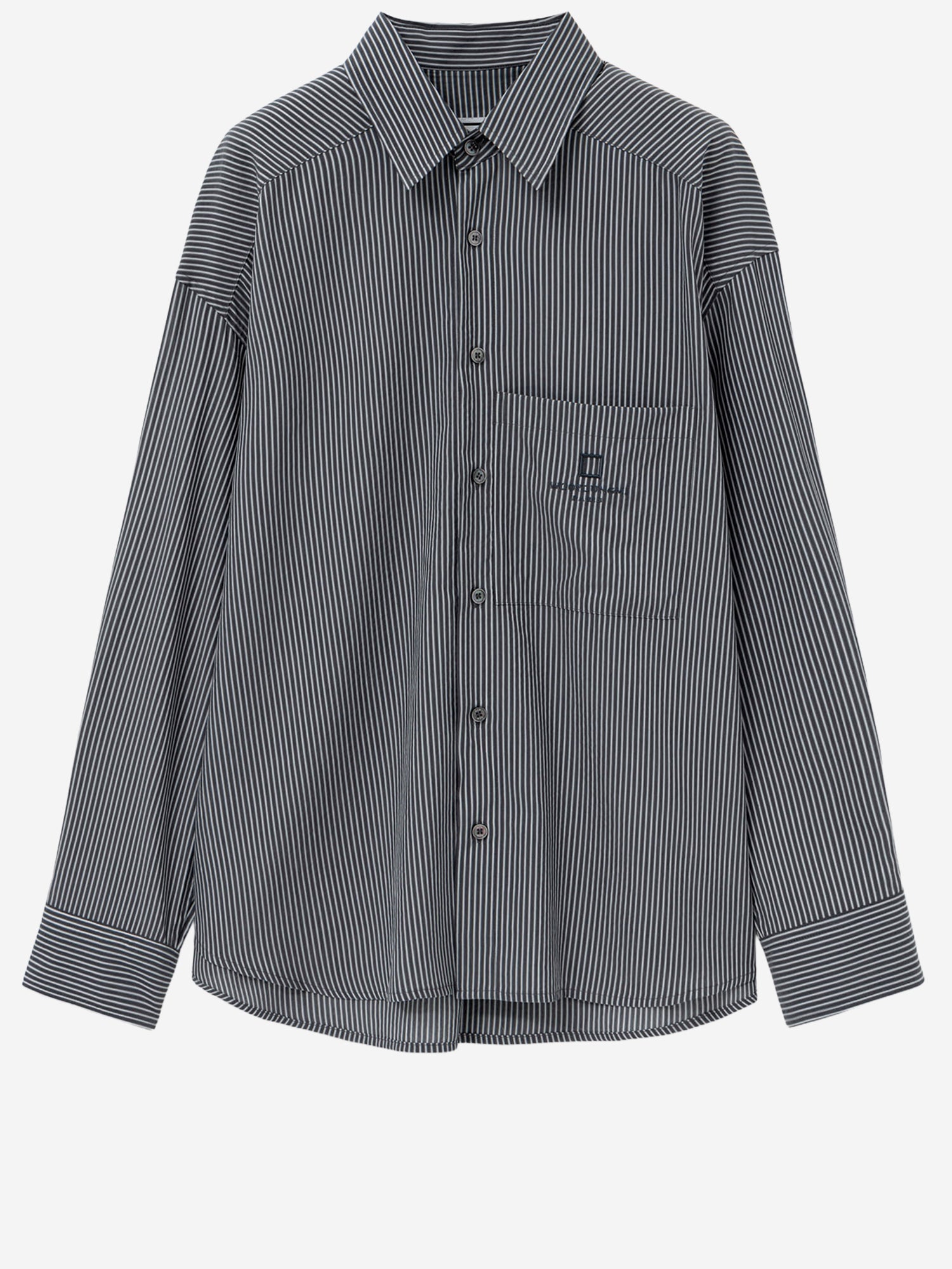 CAMICIA IN MISTO COTONE CON MOTIVO A RIGHE W261SH14 841B WOOYOUNGMI 