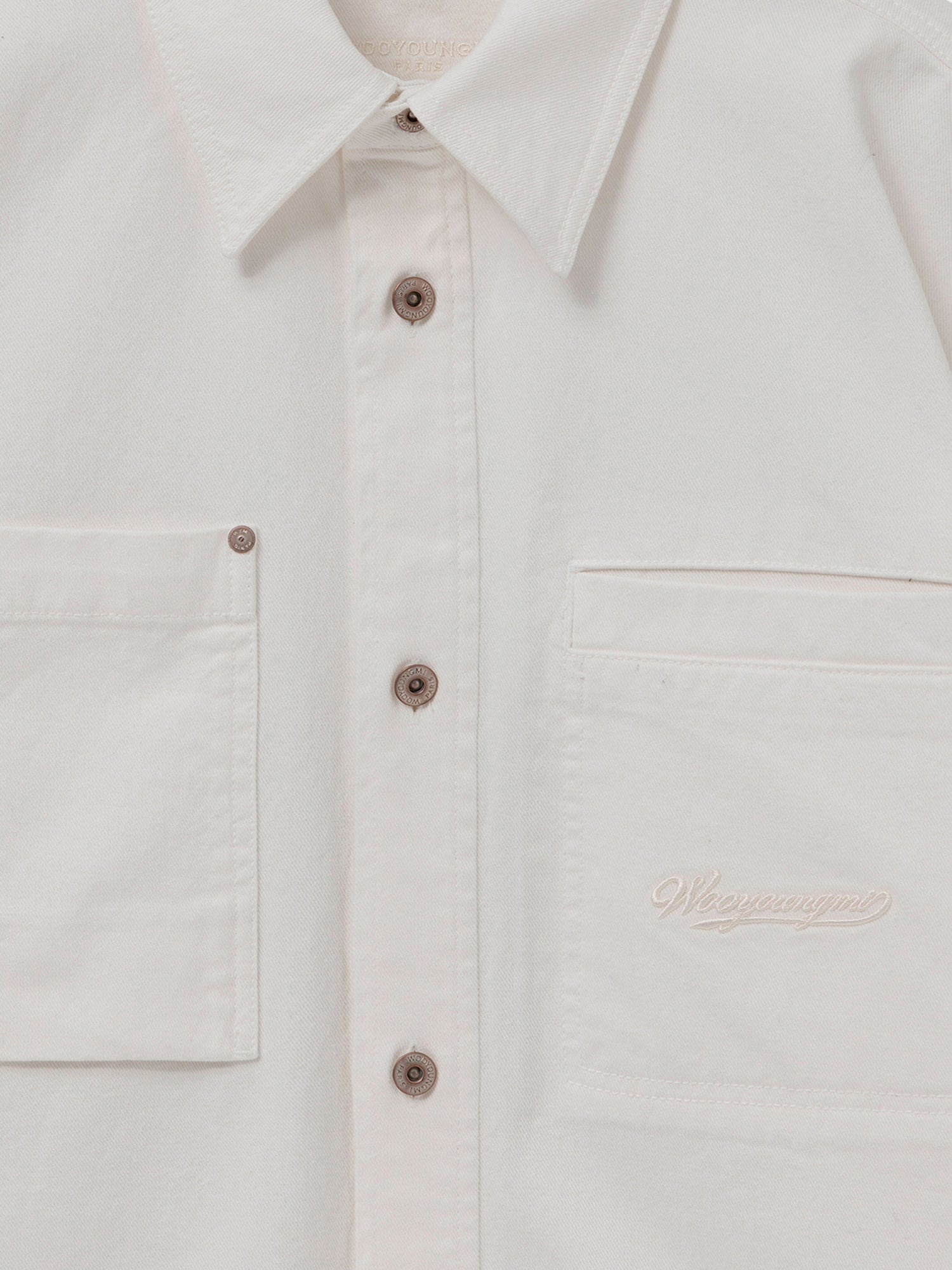 CAMICIA IN COTONE CON LOGO W261SH26 881I WOOYOUNGMI 