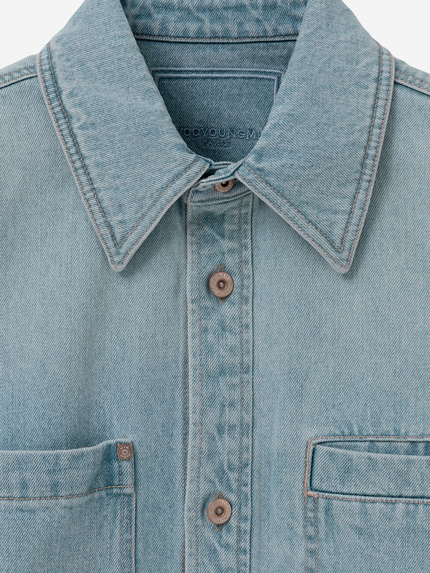 CAMICIA IN COTONE CON LOGO W261SH26 882L WOOYOUNGMI 