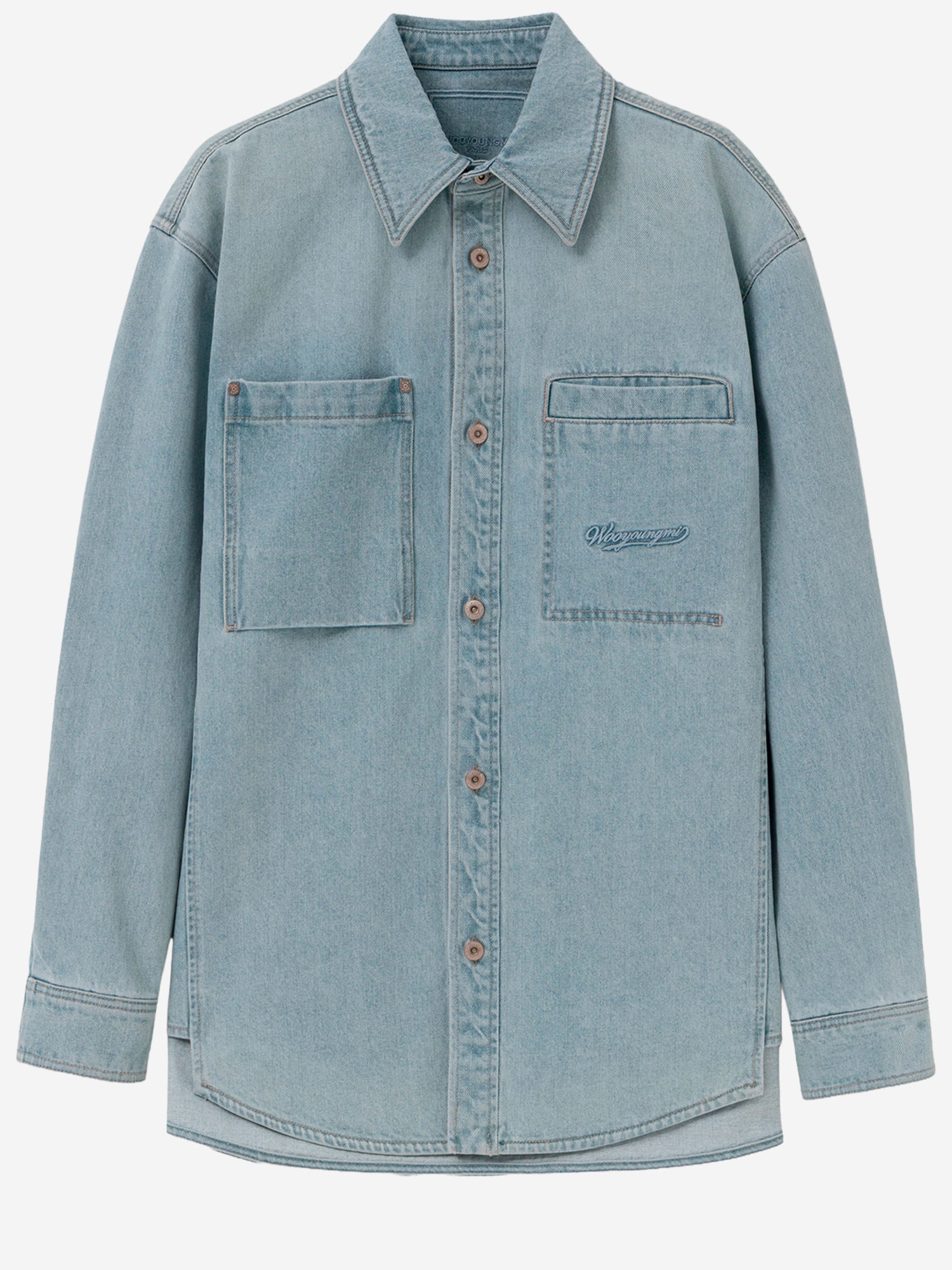 CAMICIA IN COTONE CON LOGO W261SH26 882L WOOYOUNGMI 