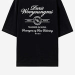 TSHIRT nera in cotone W261TS29 708B WOOYOUNGMI 