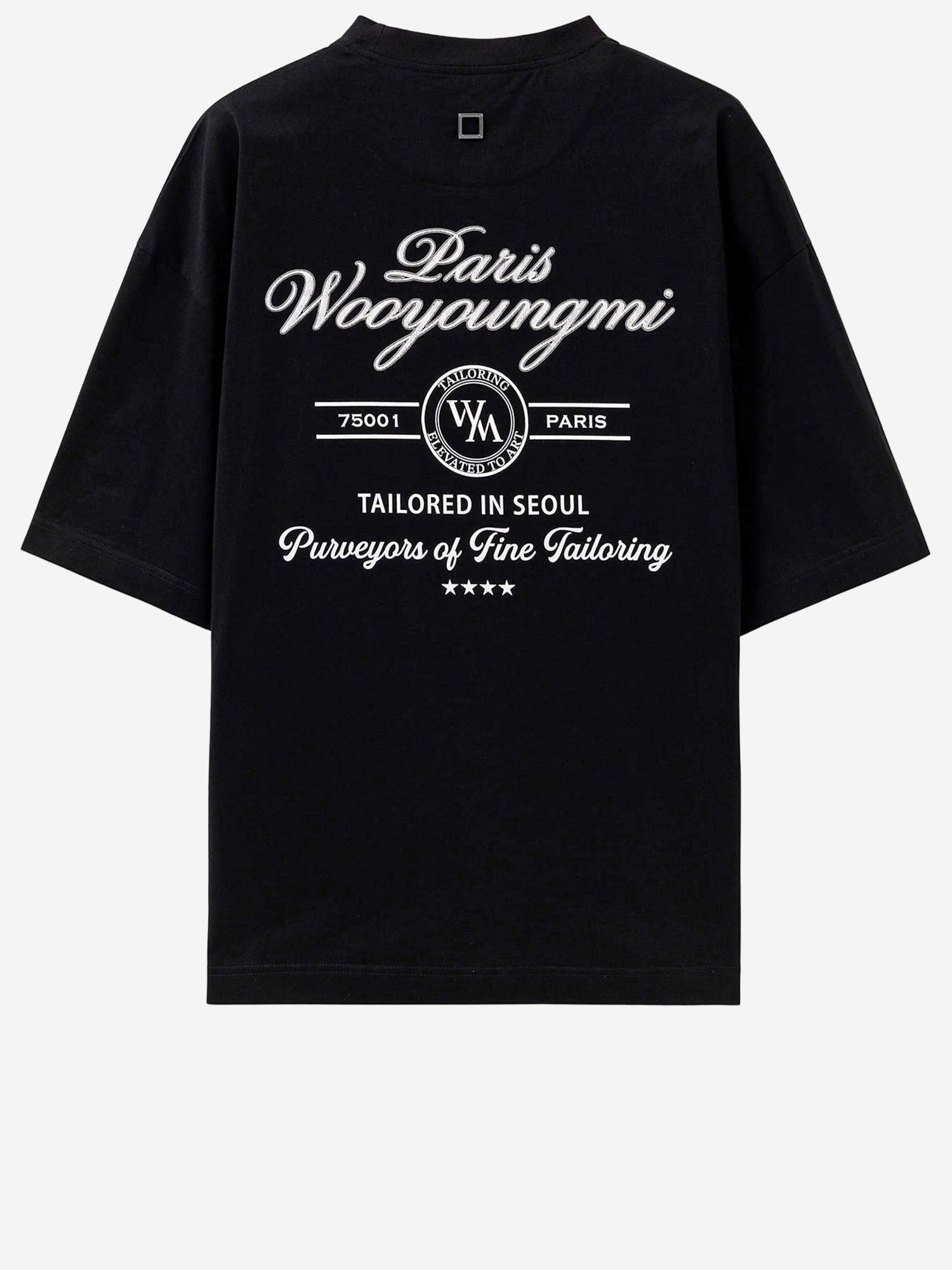 TSHIRT nera in cotone W261TS29 708B WOOYOUNGMI 