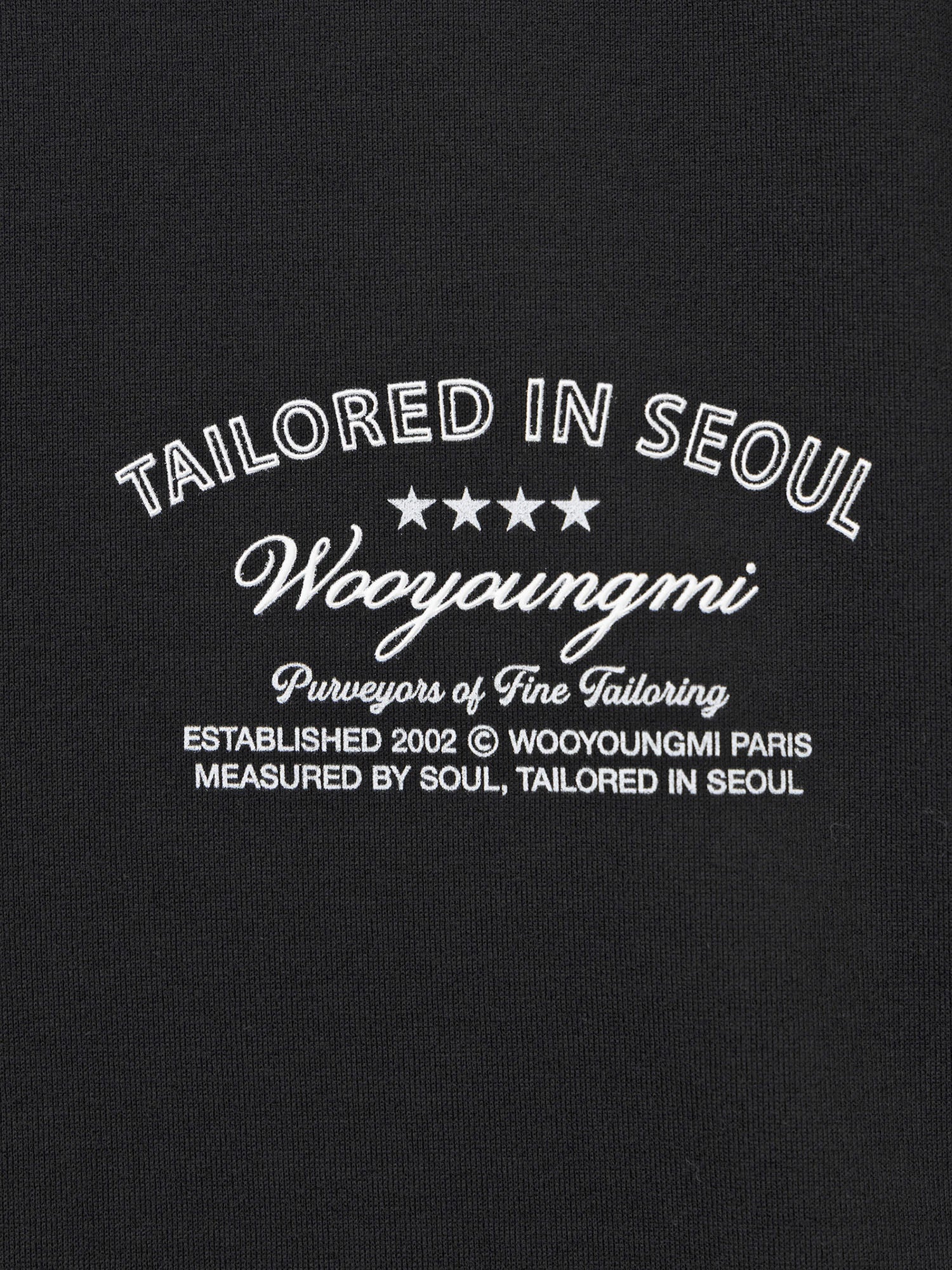 TSHIRT nera in cotone W261TS29 708B WOOYOUNGMI 