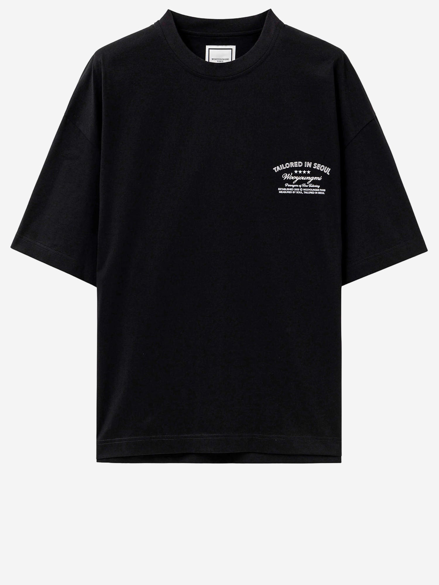 TSHIRT nera in cotone W261TS29 708B WOOYOUNGMI 