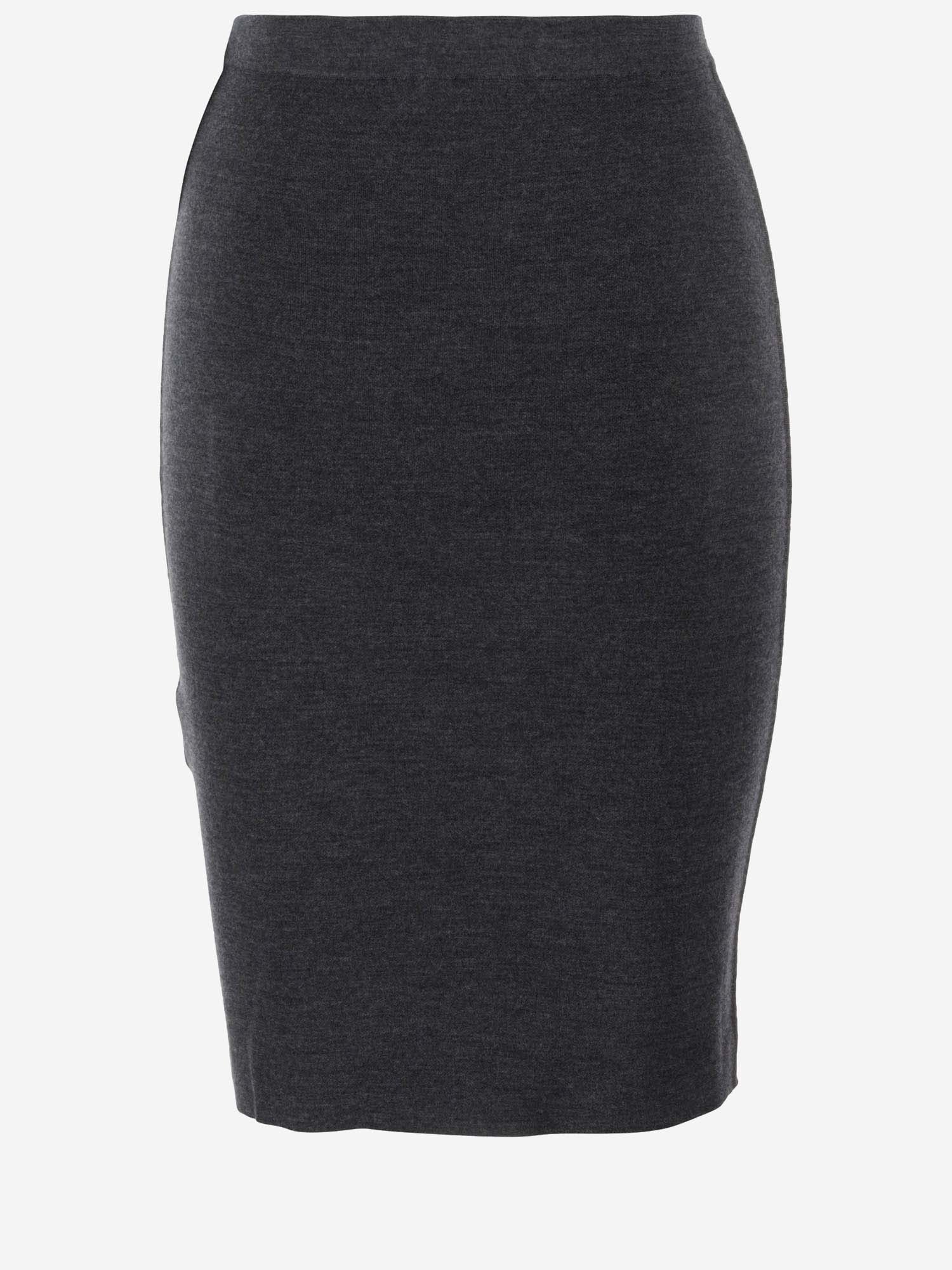GONNA A TUBINO IN LANA CASHMERE E SETA 762406 Y76JC1206 SAINT LAURENT 