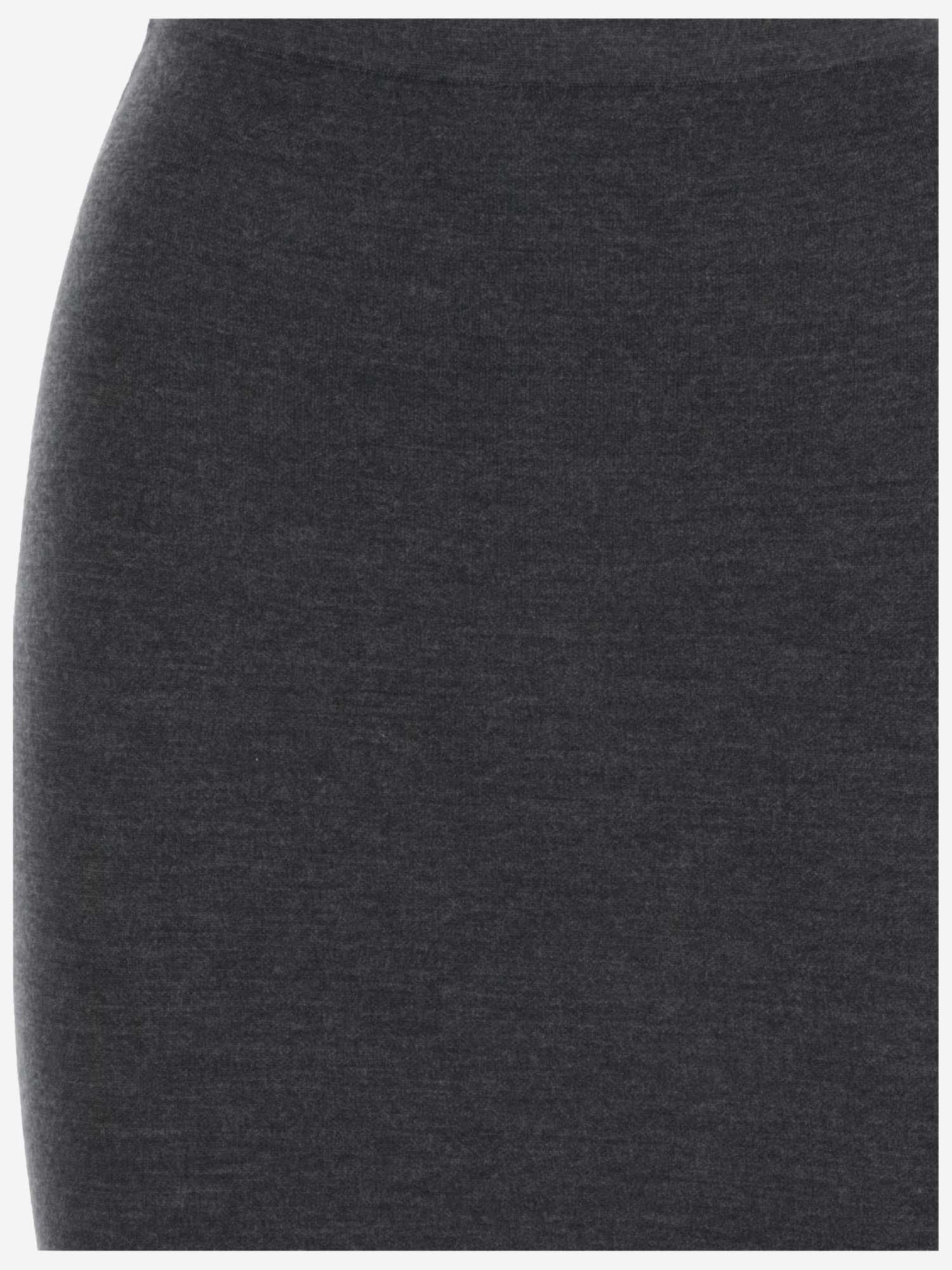 GONNA A TUBINO IN LANA CASHMERE E SETA 762406 Y76JC1206 SAINT LAURENT 