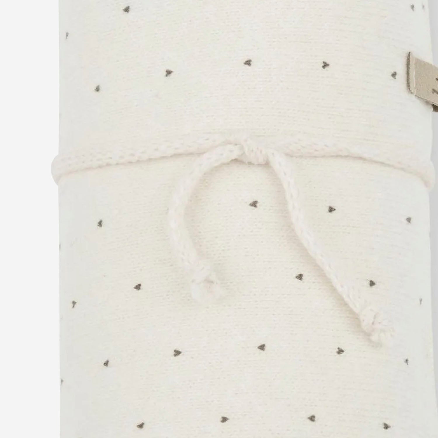 COPERTA BIKA CON MOTIVO A CUORI 25W053 ECRU 1+ IN THE FAMILY KIDS 
