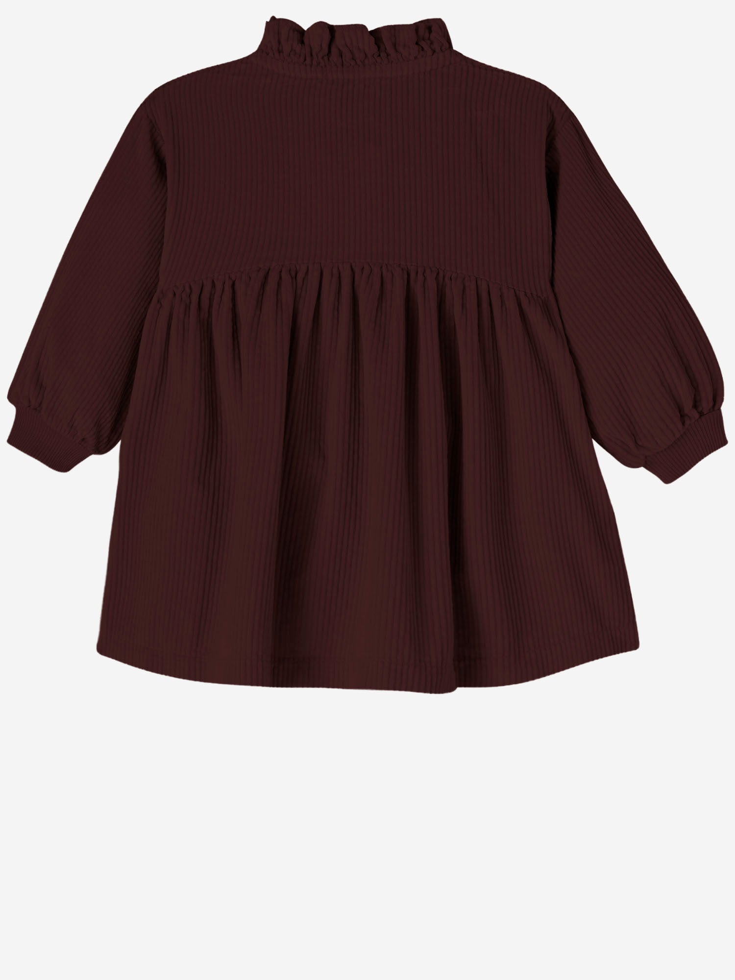 ABITO NATHALIE IN VELLUTO DI COTONE 25W148 MELANZANA 1+ IN THE FAMILY KIDS 