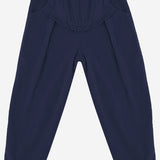 PANTALONI IN COTONE CON VOLANT DECORATIVO 25W150 DARKBLUE 1+ IN THE FAMILY KIDS 