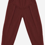 PANTALONI IN COTONE CON VOLANT DECORATIVO 25W150 MELANZANA 1+ IN THE FAMILY KIDS 