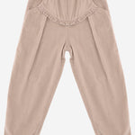 PANTALONI IN COTONE CON VOLANT DECORATIVO 25W150 TORTORA 1+ IN THE FAMILY KIDS 