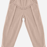 PANTALONI IN COTONE CON VOLANT DECORATIVO 25W150 TORTORA 1+ IN THE FAMILY KIDS 