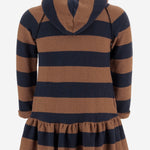 Abito in misto cotone stretch 25W158 CASTAGNA 1+ IN THE FAMILY KIDS 