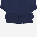 CARDIGAN IN MISTO COTONE STRETCH CON ORLO ARRICCIATO 25W178 DARKBLUE 1+ IN THE FAMILY KIDS 