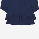 CARDIGAN IN MISTO COTONE STRETCH CON ORLO ARRICCIATO 25W178 DARKBLUE 1+ IN THE FAMILY KIDS 