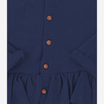 CARDIGAN IN MISTO COTONE STRETCH CON ORLO ARRICCIATO 25W178 DARKBLUE 1+ IN THE FAMILY KIDS 