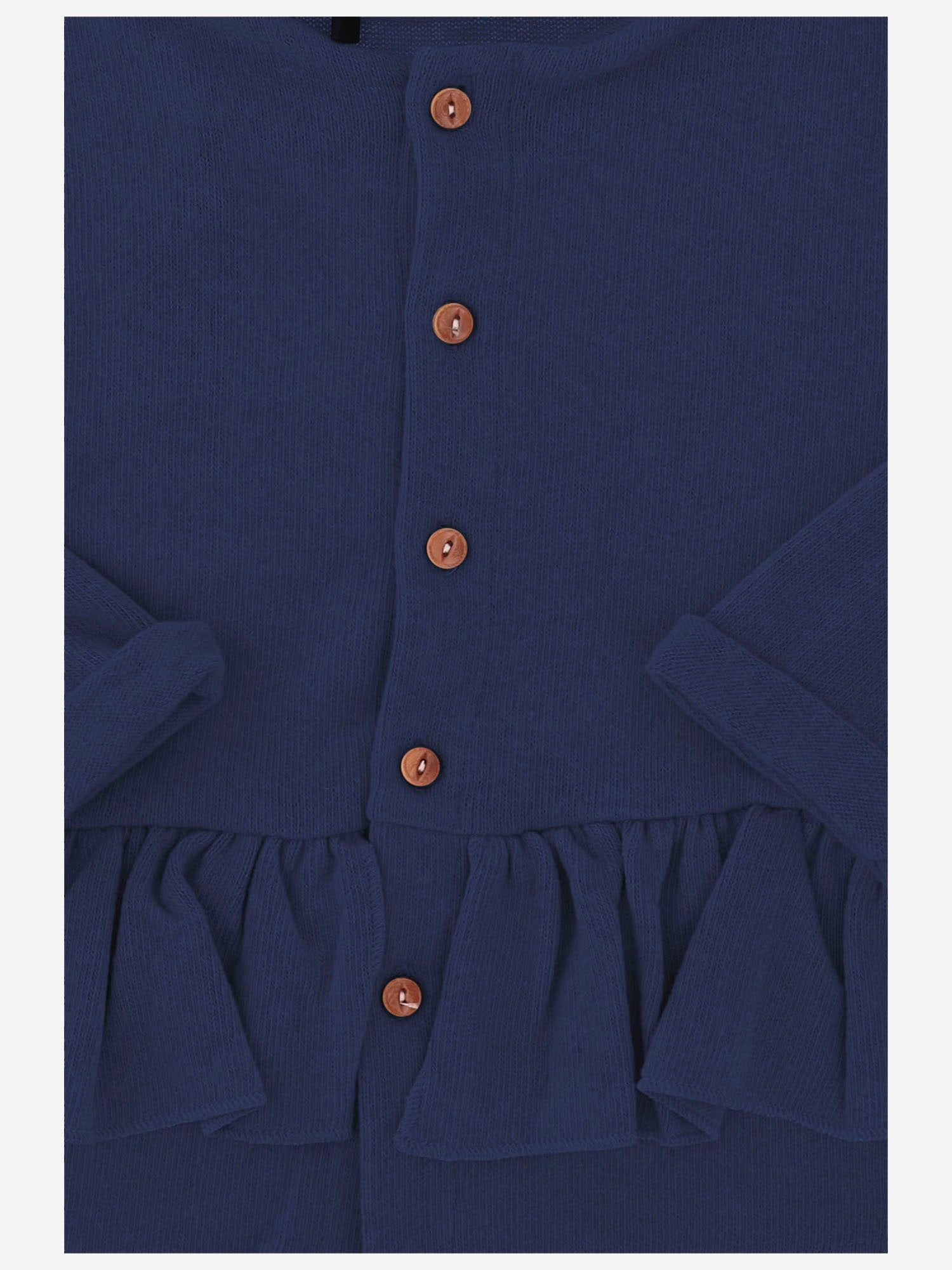 CARDIGAN IN MISTO COTONE STRETCH CON ORLO ARRICCIATO 25W178 DARKBLUE 1+ IN THE FAMILY KIDS 