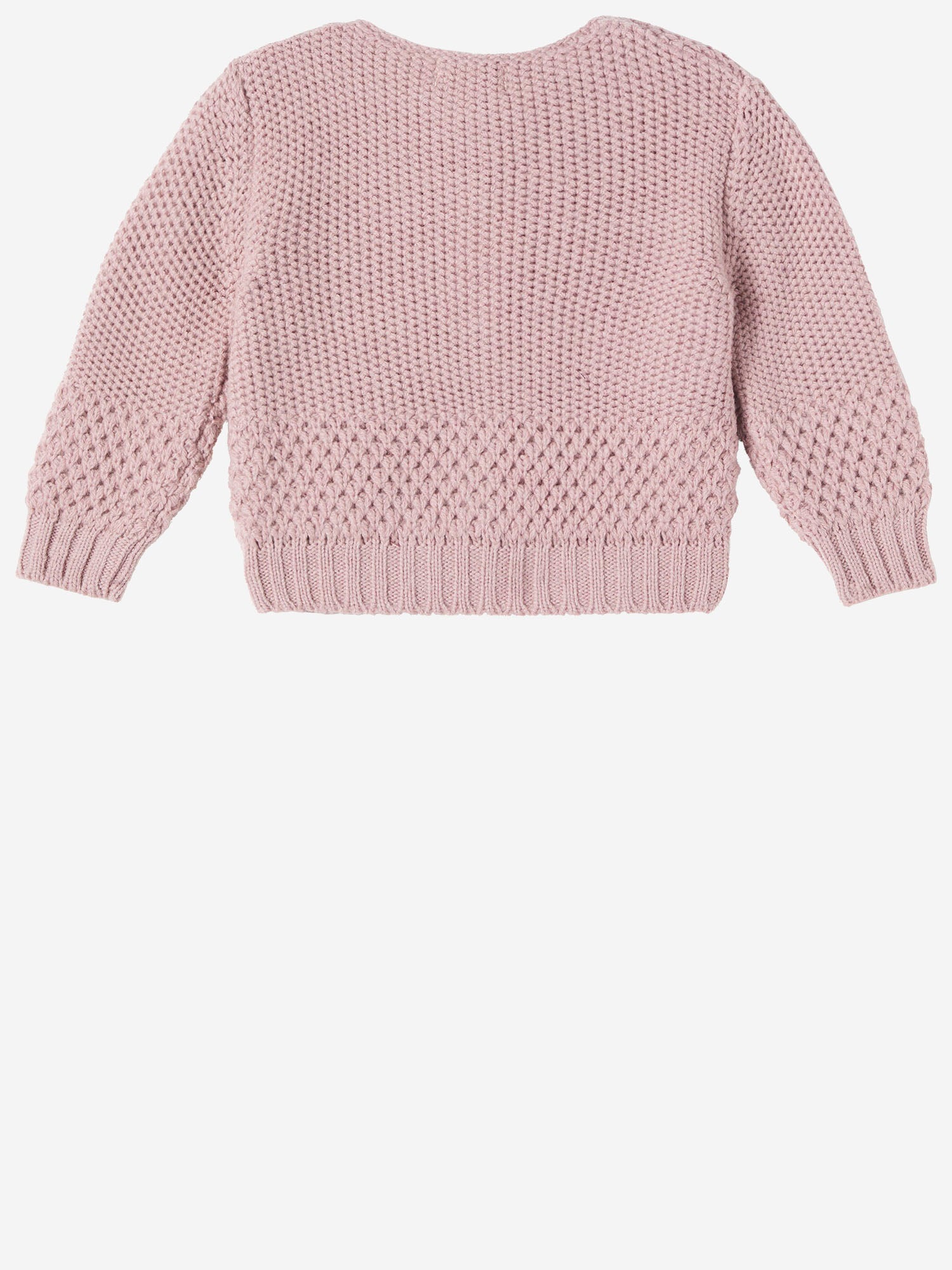 CARDIGAN MALENE IN LANA E ACRILICO 25W210 NUDE 1+ IN THE FAMILY KIDS 