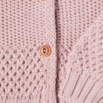 CARDIGAN MALENE IN LANA E ACRILICO 25W210 NUDE 1+ IN THE FAMILY KIDS 