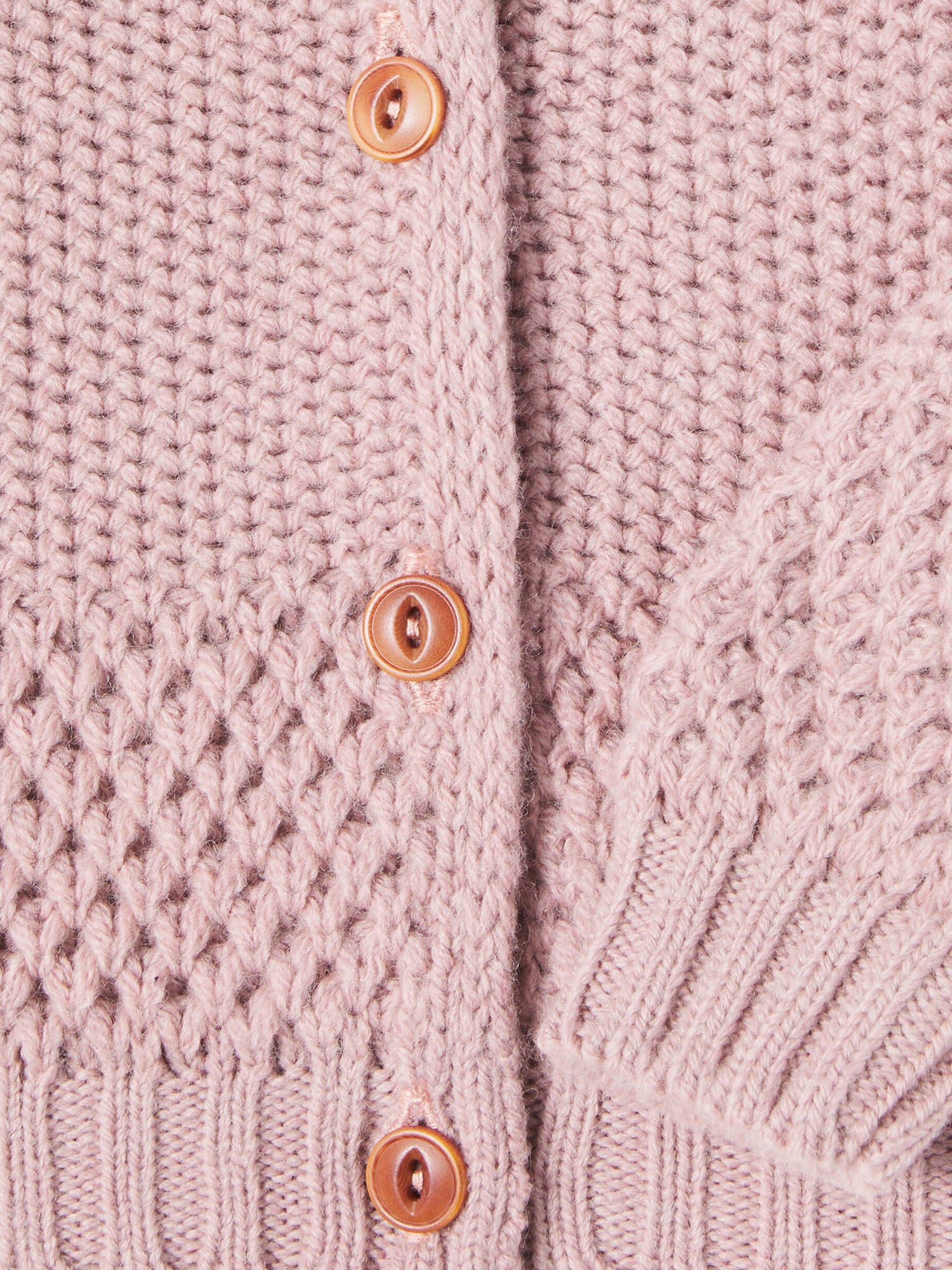 CARDIGAN MALENE IN LANA E ACRILICO 25W210 NUDE 1+ IN THE FAMILY KIDS 