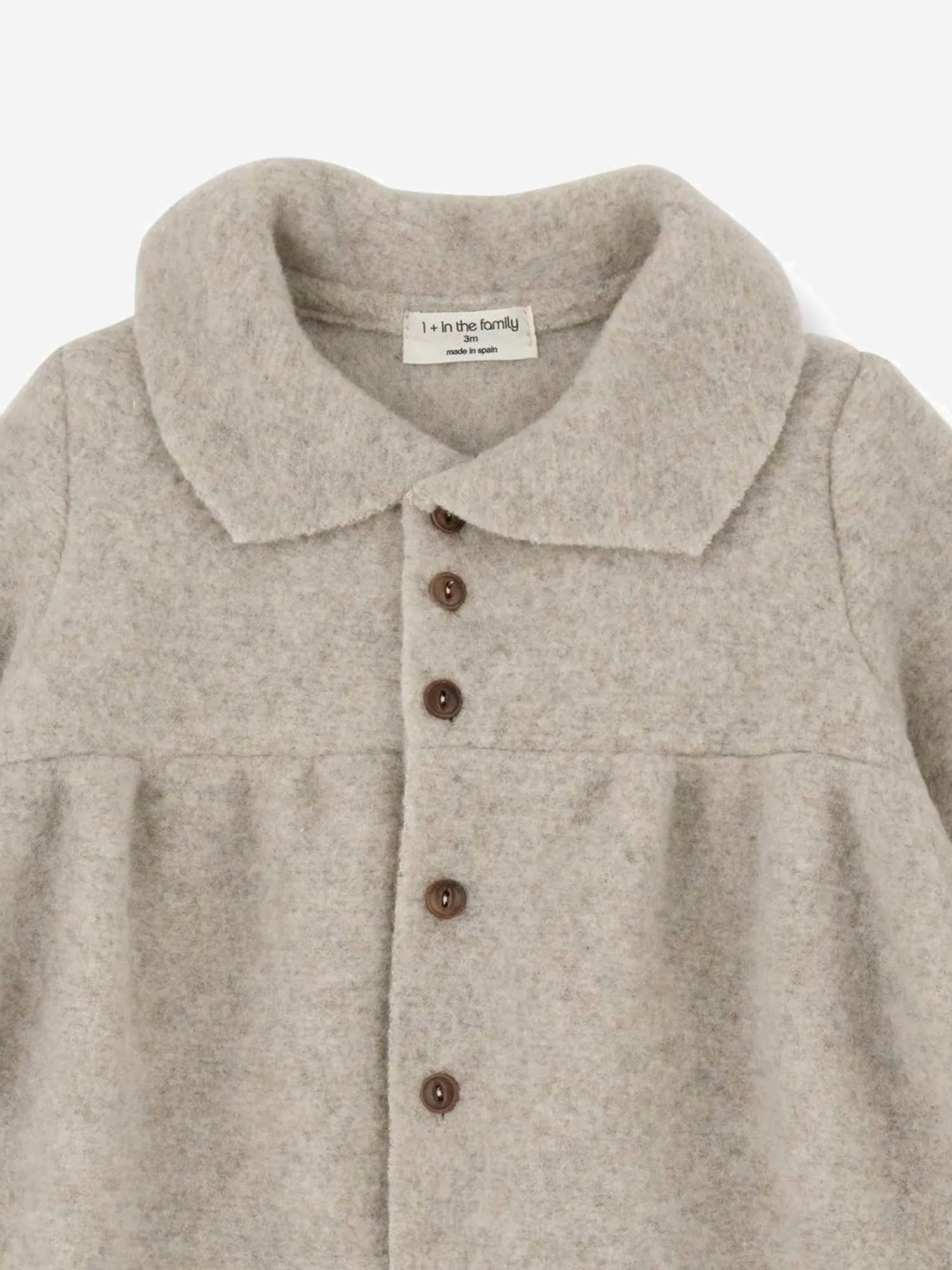 CAPPOTTO IN MISTO LANA 25W220 TORTORA 1+ IN THE FAMILY KIDS 