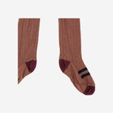 CALZE IN MISTO COTONE STRETCH 25W238 CASTAGNA 1+ IN THE FAMILY KIDS 