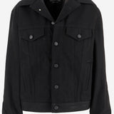 GIACCA IN DENIM NERO CON CHIUSURA A BOTTONI 849898 TTWA41000 BALENCIAGA 
