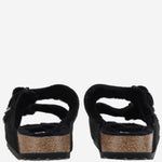 SANDALI ARIZONA IN SUEDE E SHEARLING 752663 BLACK BIRKENSTOCK 