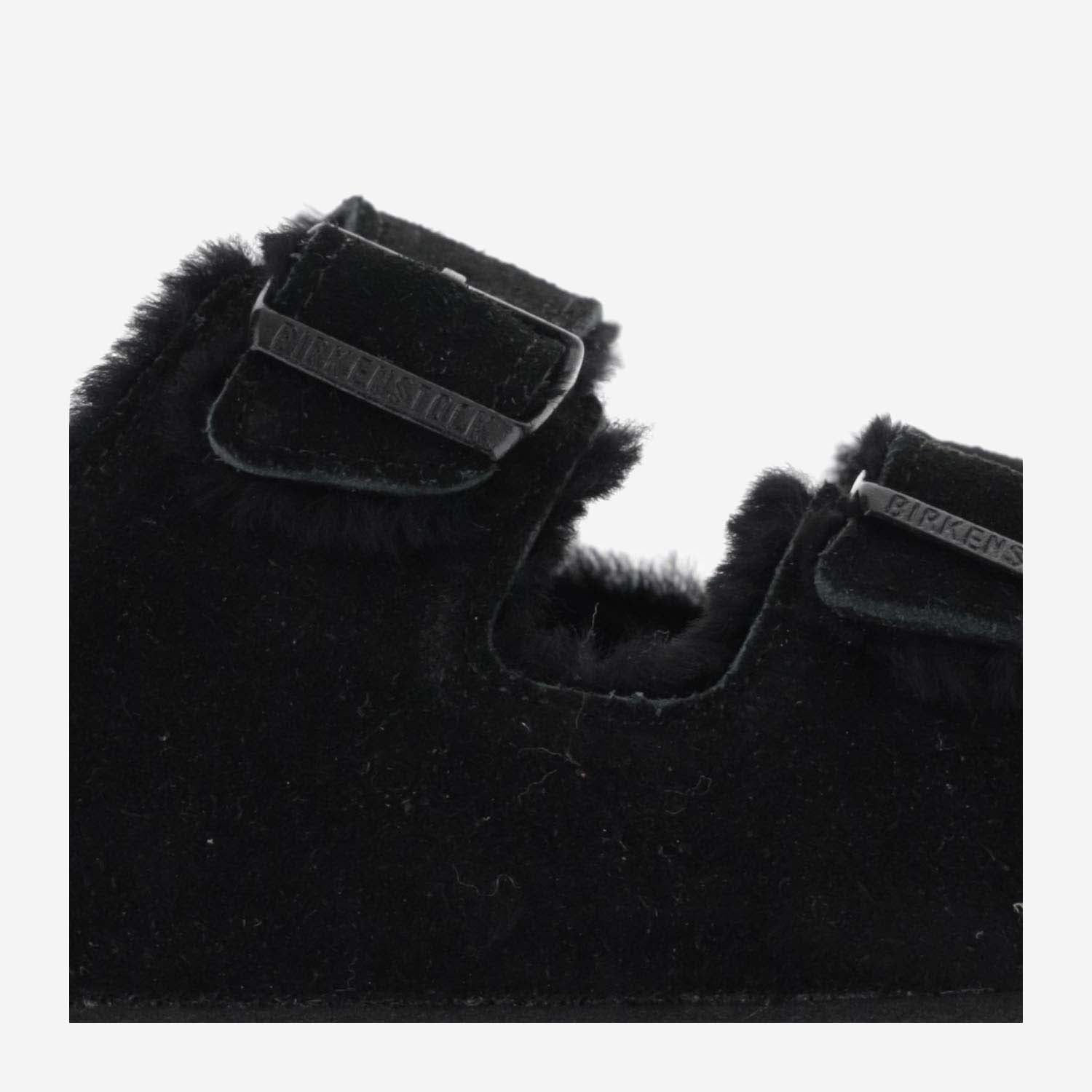 SANDALI ARIZONA IN SUEDE E SHEARLING 752663 BLACK BIRKENSTOCK 
