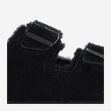 SANDALI ARIZONA IN SUEDE E SHEARLING 752663 BLACK BIRKENSTOCK 