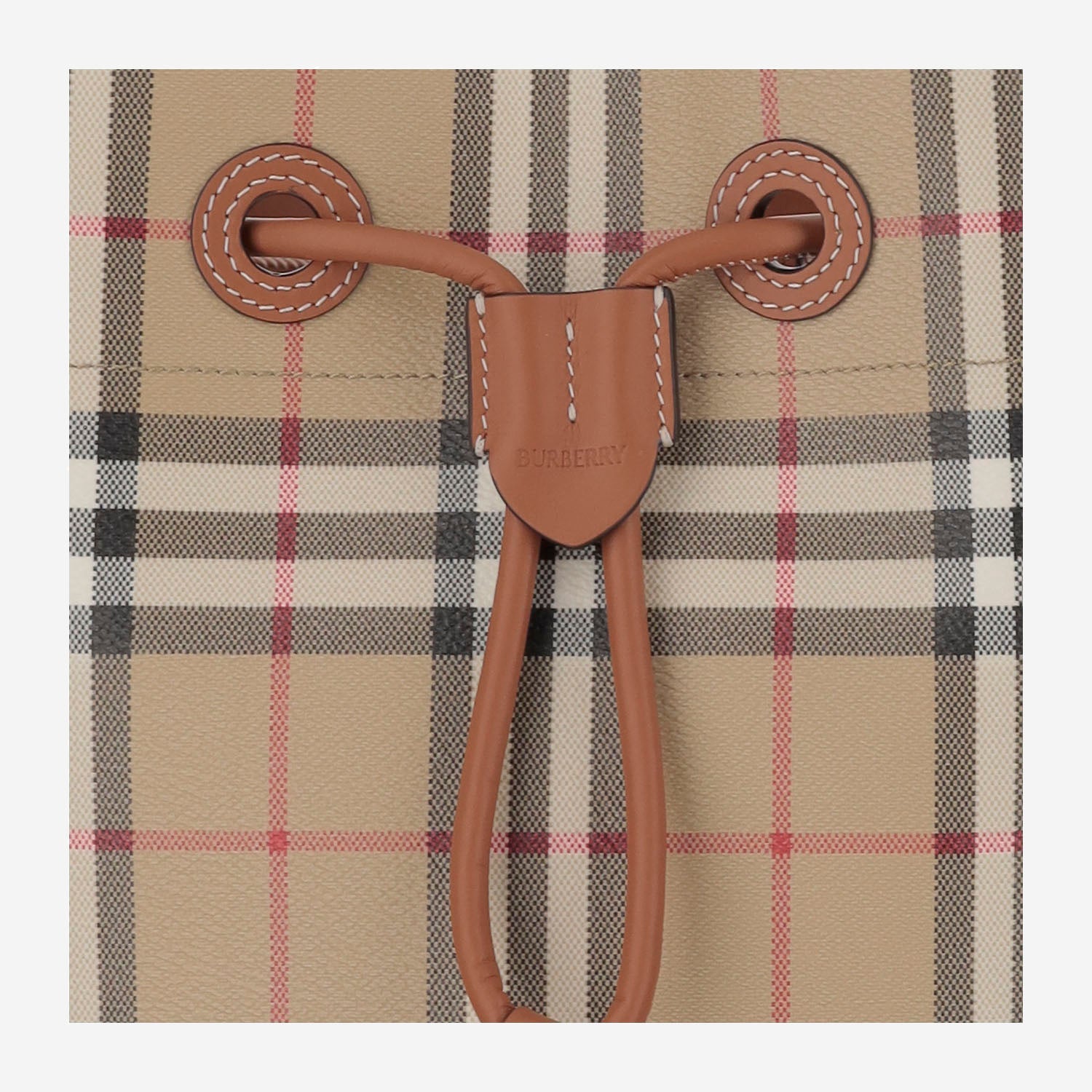 BORSA BUCKET TB CON MOTIVO CHECK 8109795 VNTG CHK/BRIAR BROWN BURBERRY 