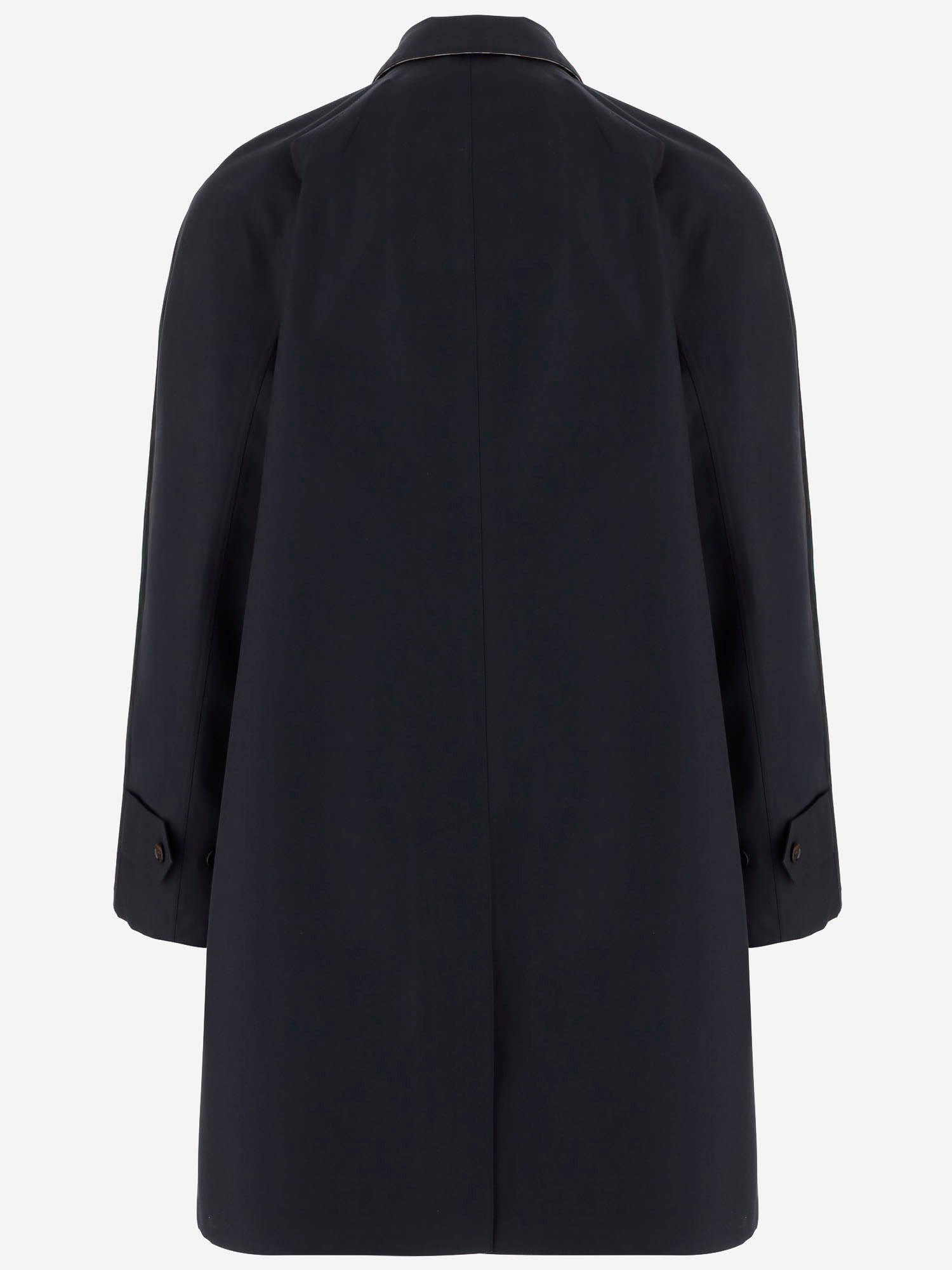 CAPPOTTO IN COTONE CON CHIUSURA COPERTA 8110980 NAVY BURBERRY 