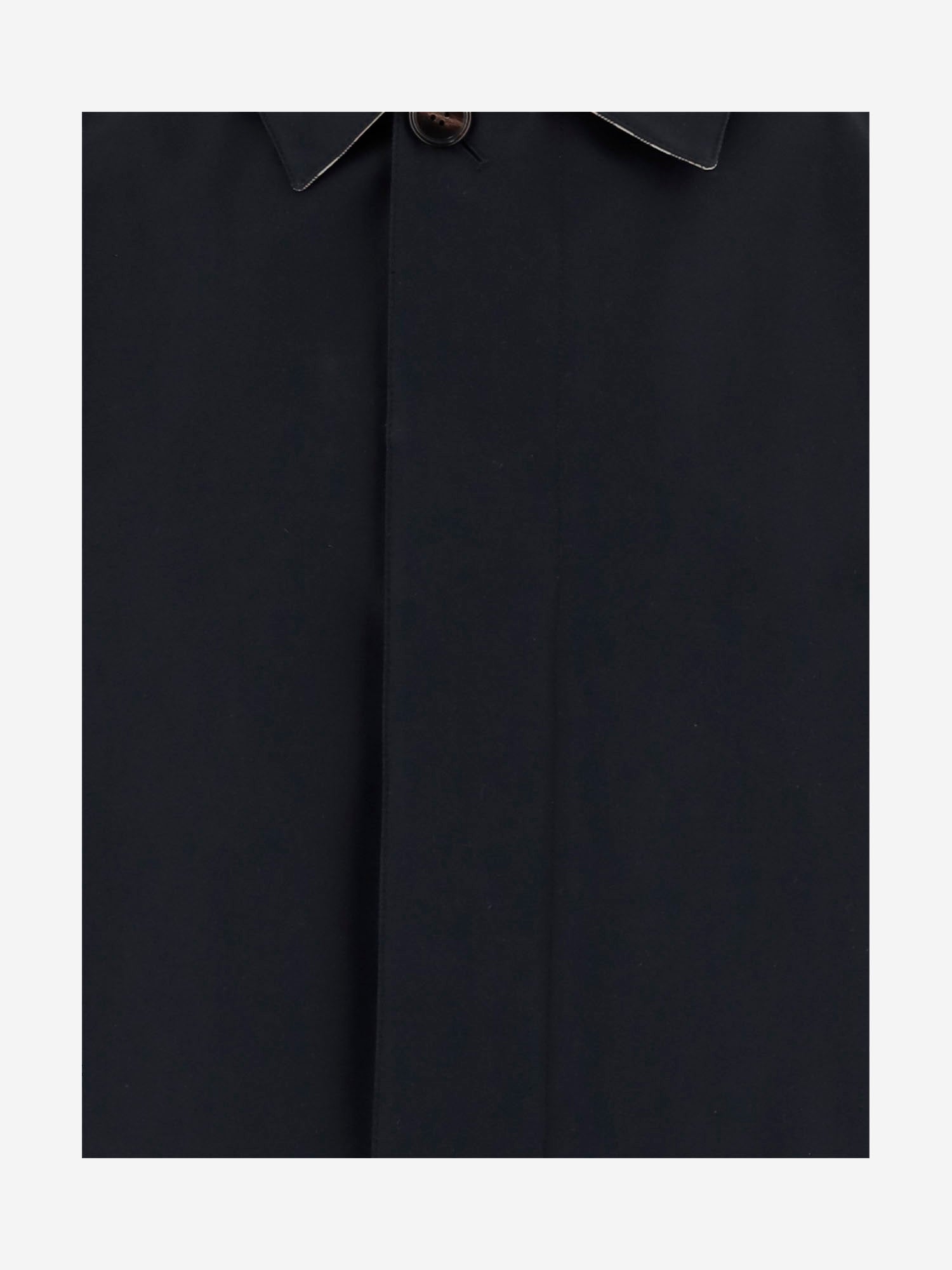 CAPPOTTO IN COTONE CON CHIUSURA COPERTA 8110980 NAVY BURBERRY 