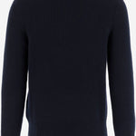 MAGLIONE IN LANA E CASHMERE 8114154 NAVY BURBERRY 