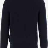 MAGLIONE IN LANA E CASHMERE 8114154 NAVY BURBERRY 
