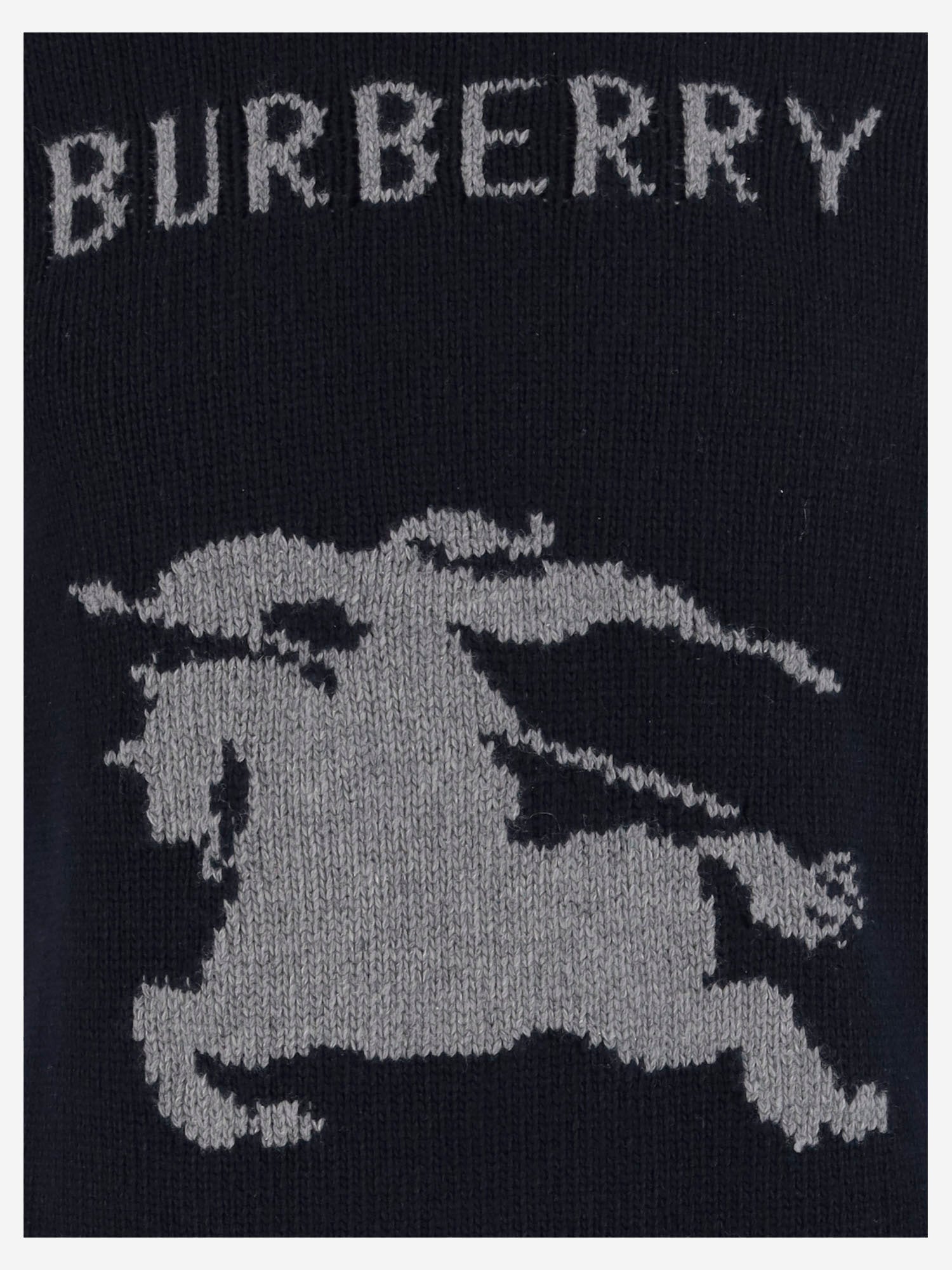 MAGLIONE IN LANA E CASHMERE 8114154 NAVY BURBERRY 
