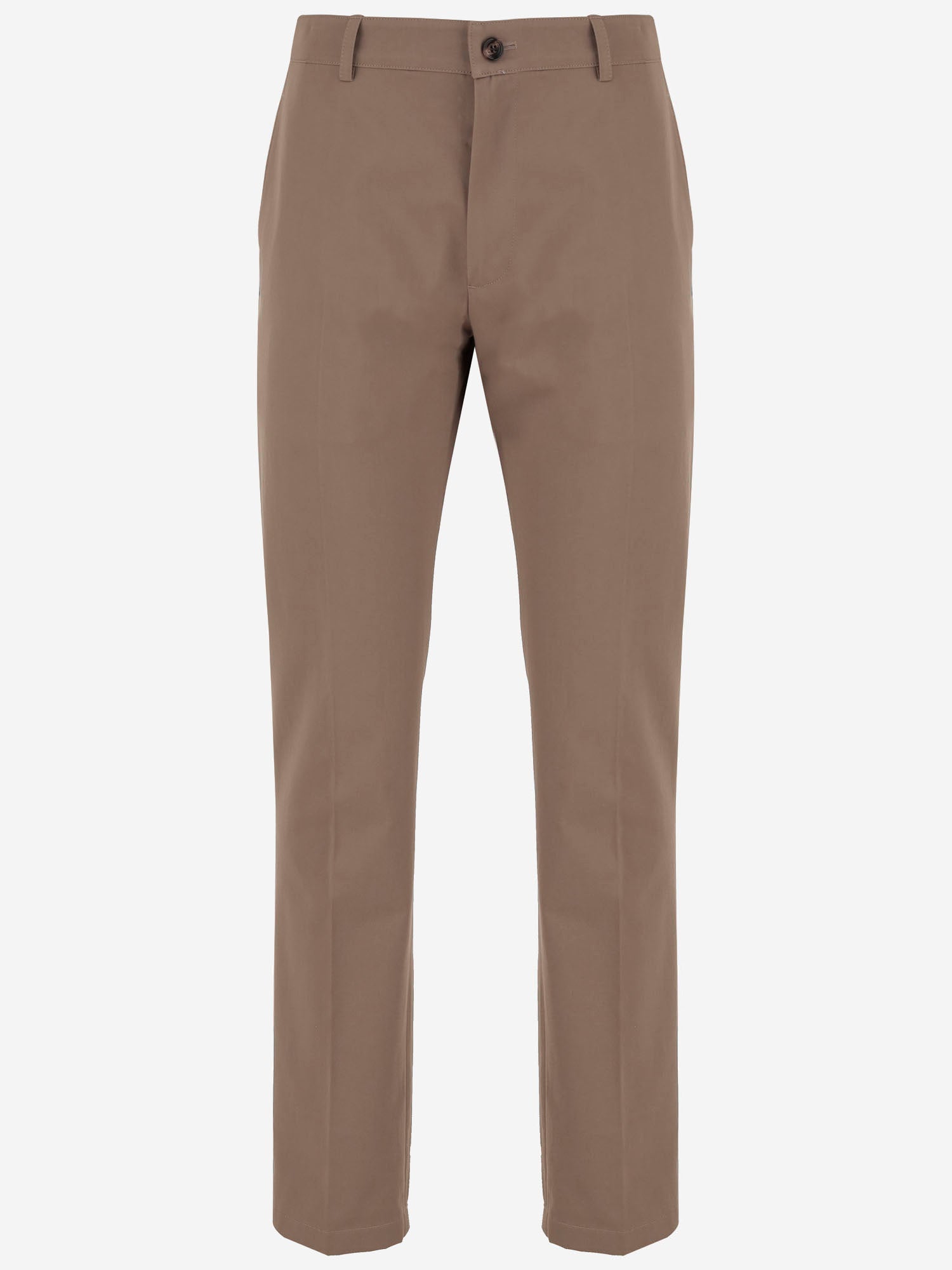 PANTALONI IN COTONE 8115462 CLAY BROWN BURBERRY 